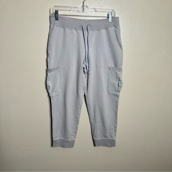 Gap Body Fit Light Gray Caro Capri Joggers Sweats Size Small - Picture 1 of 7